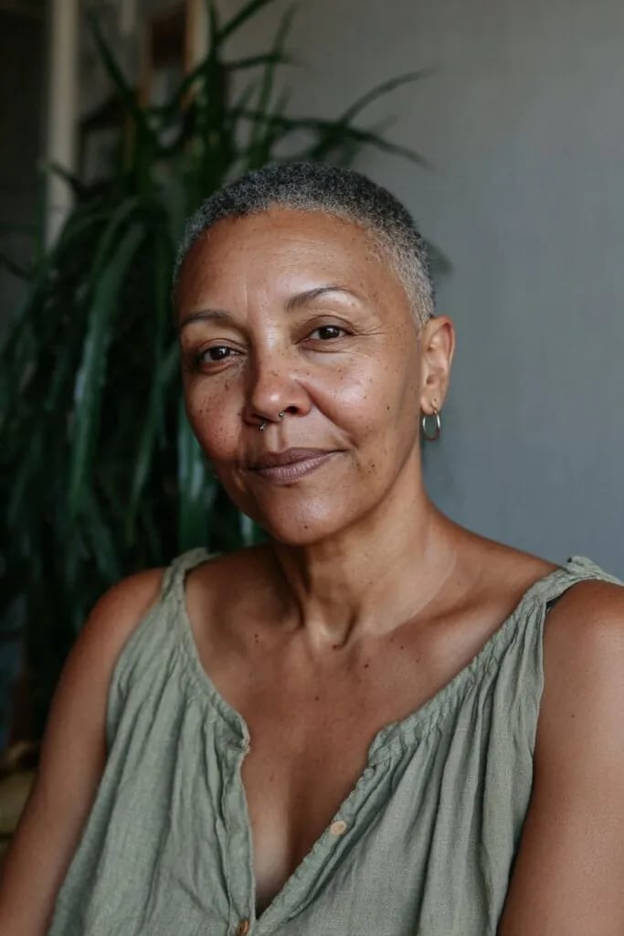 Short Textured Grey Pixie Crop Short Textured Grey Pixie Crop — Simple Haircuts for Black Women