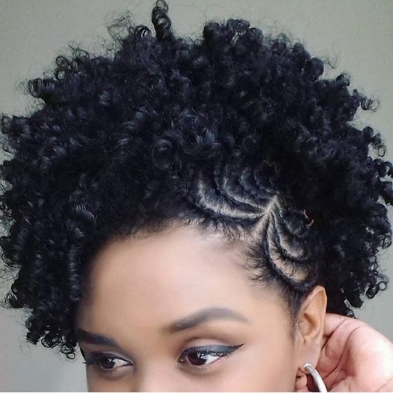 Short Afro With Braided Accents Short Afro With Braided Accents — Simple Haircuts for Black Women