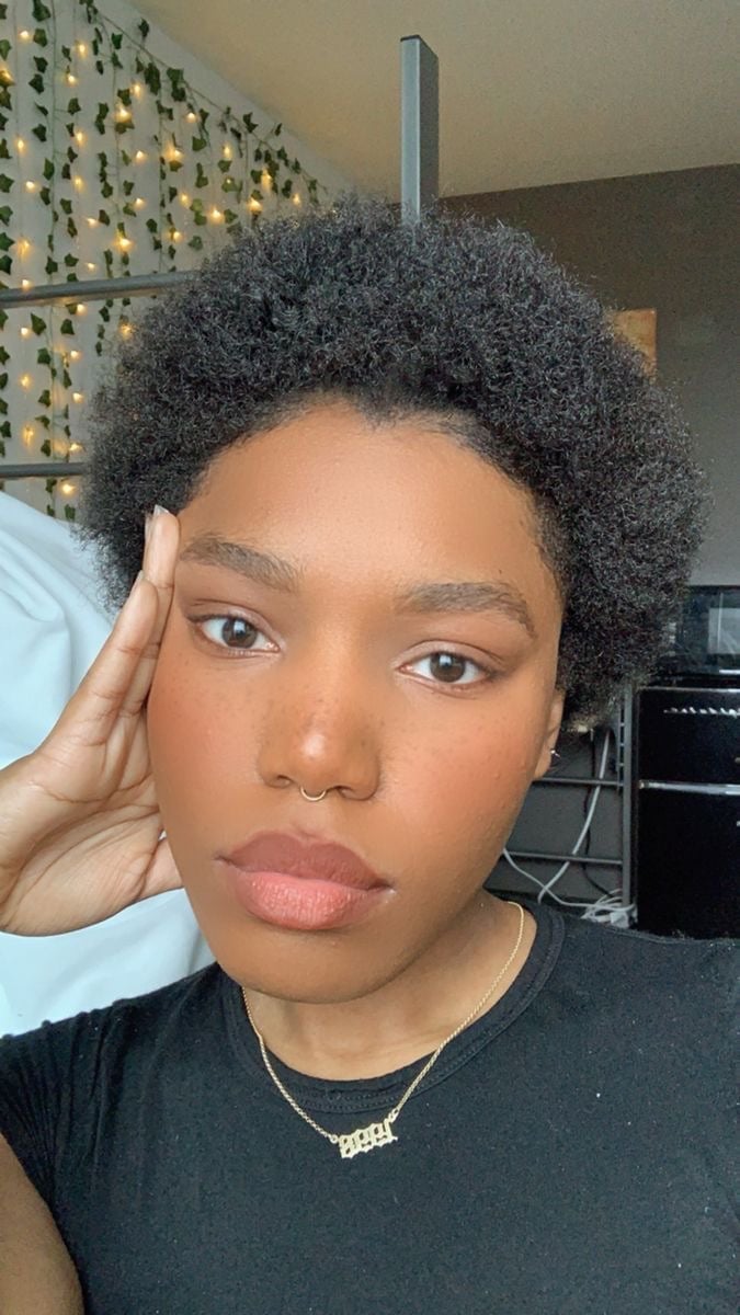Short Dense Afro With Natural Texture Short Dense Afro With Natural Texture — Simple Haircuts for Black Women