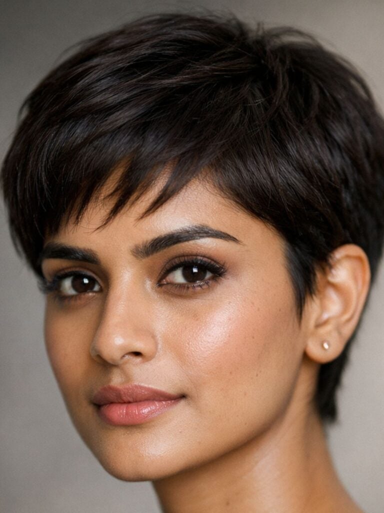 Sleek Chin Length Dark Brown Bob Sleek Chin Length Dark Brown Bob — Simple Haircuts for Fine Hair