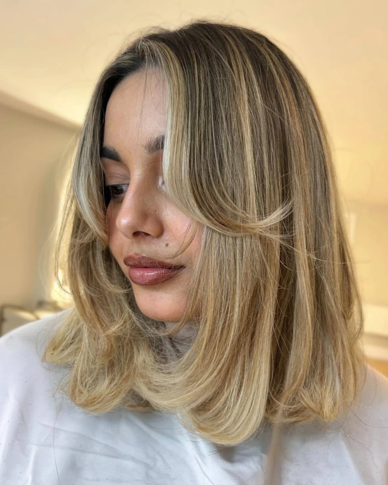 Collarbone Lob With Face-Framing Layers Collarbone Lob With Face-Framing Layers — Simple Haircuts for Fine Hair