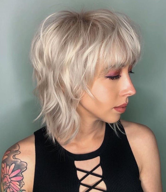 Choppy Shoulder Length Shag — Simple Haircuts for Thin Hair