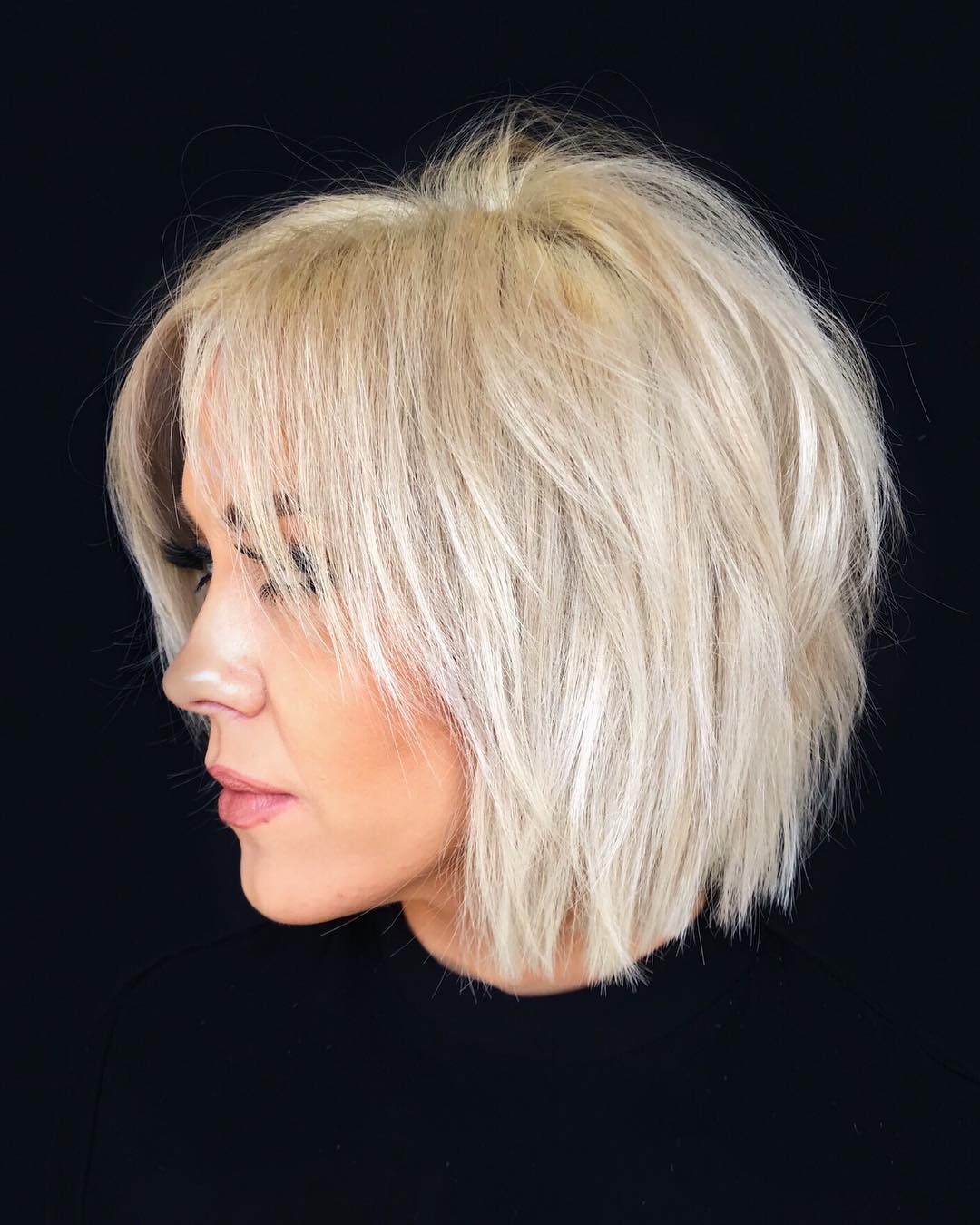 Shaggy Bob With Wispy Bangs — Simple Haircuts for Thin Hair