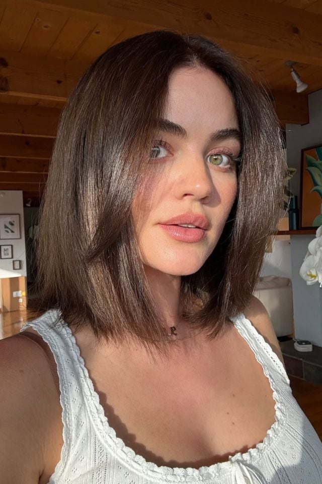 Chin Length Blunt Bob With Soft Layers — Simple Haircuts for Women