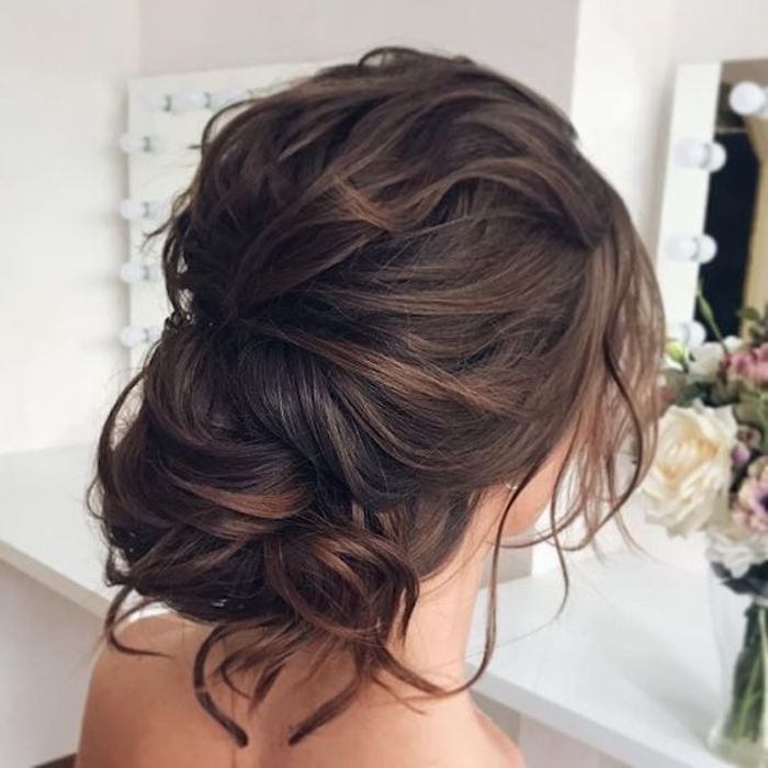 Soft Textured Updo With Wispy Bangs Soft Textured Updo With Wispy Bangs — Simple Hairstyles for Wedding