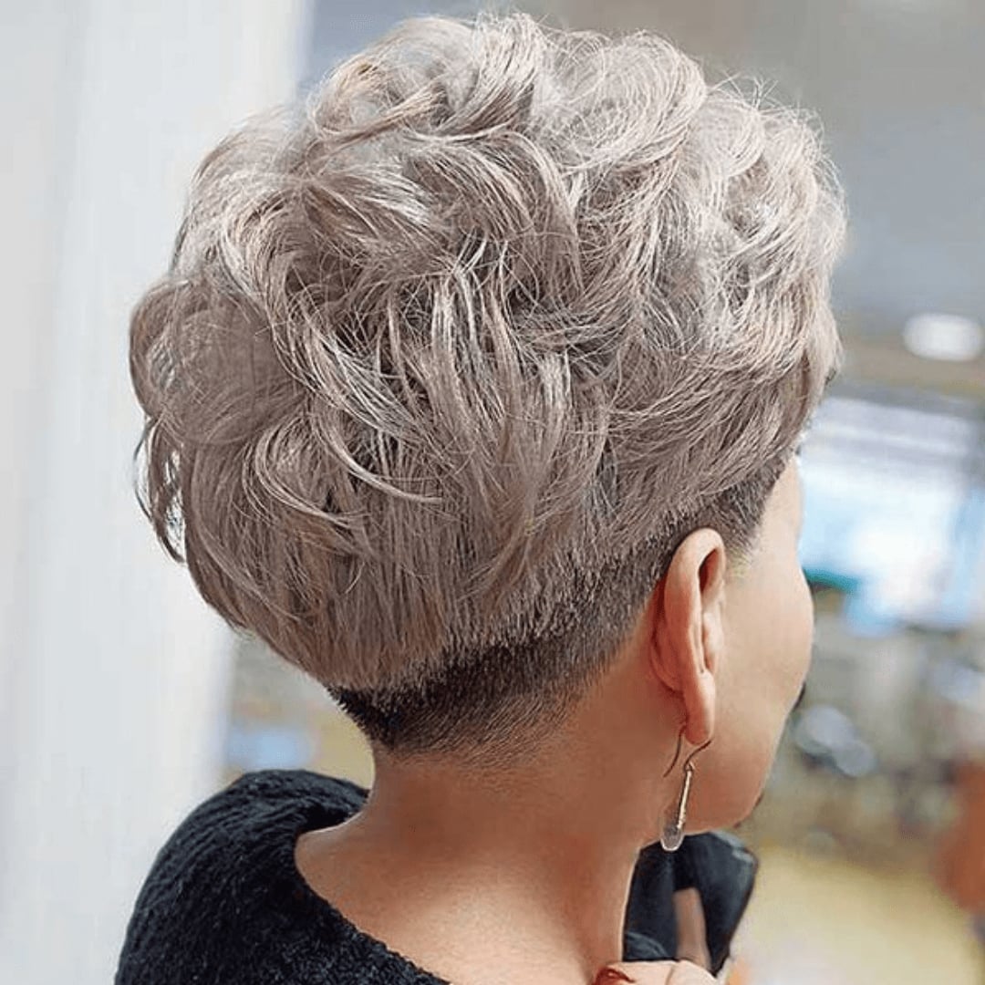 Pixie Cut With Undercut In Ash Blonde — Simple Hairstyles for Women over 60