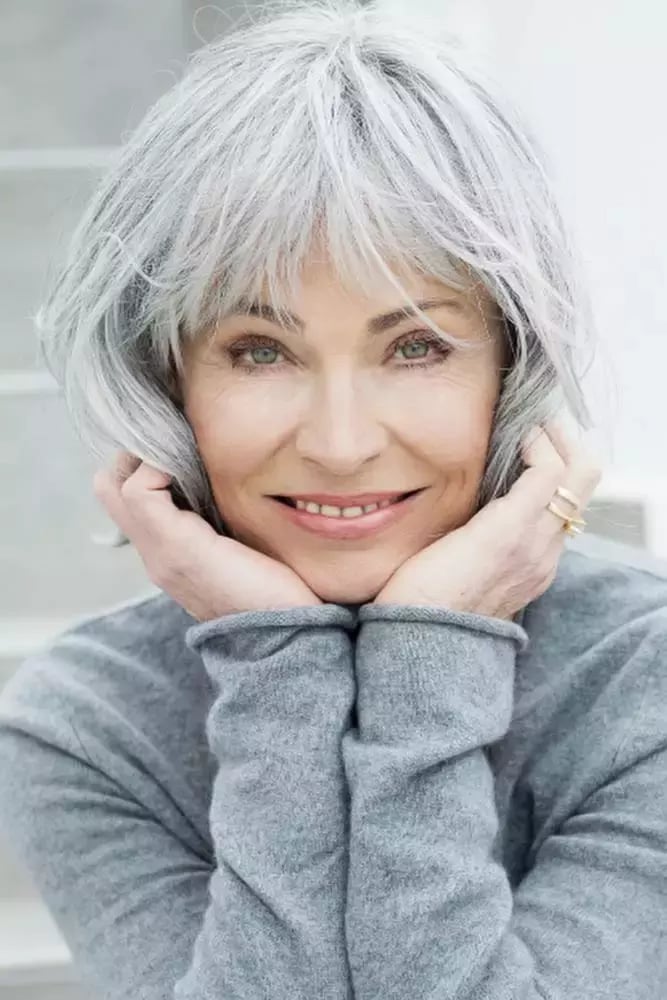 Collarbone Shag With Voluminous Texture — Simple Hairstyles for Women over 60