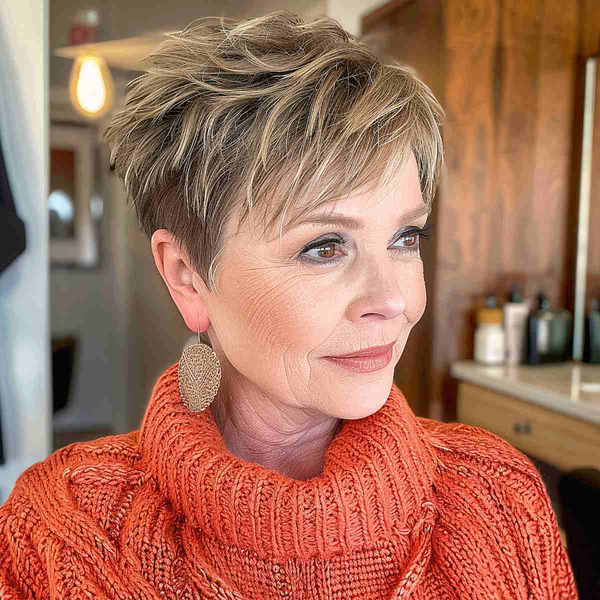 Short Bob With Textured Piecey Bangs — Simple Hairstyles for Women over 60