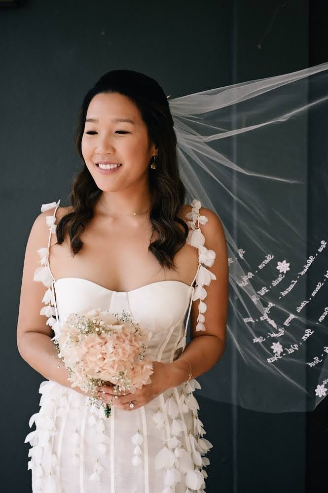 Thick Dark Brown Loose Waves With Veil — Simple Hairstyles with Veil