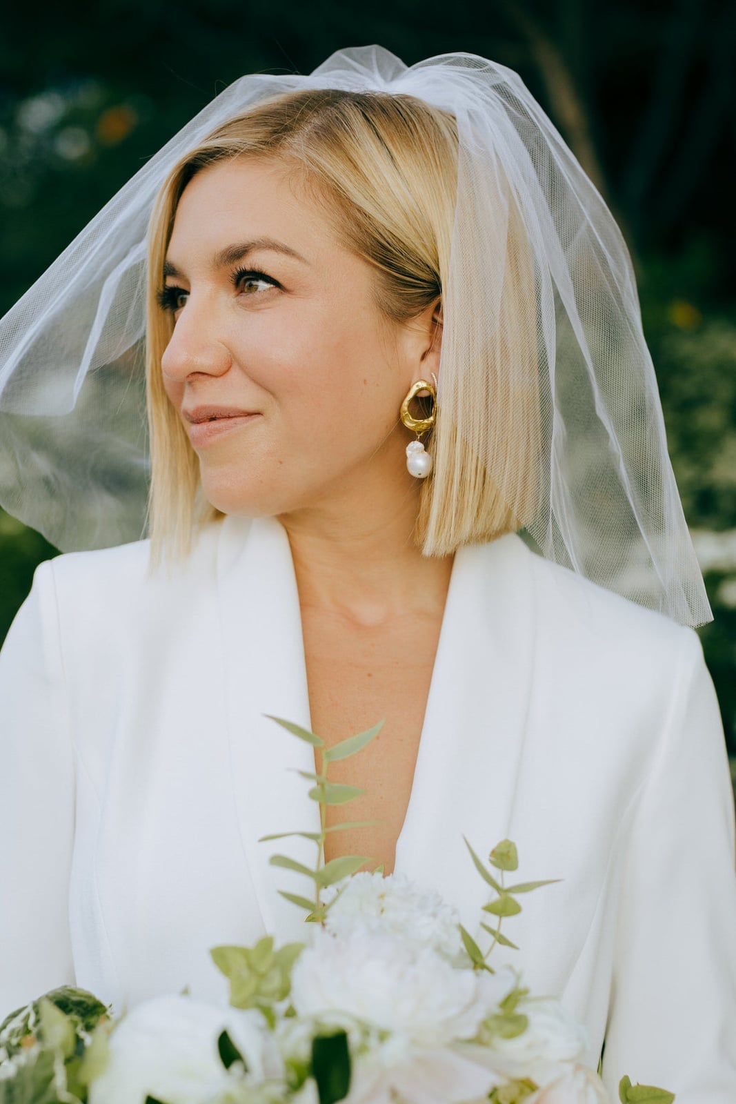 Blunt Chin Length Bob Air Dried With Veil — Simple Hairstyles with Veil