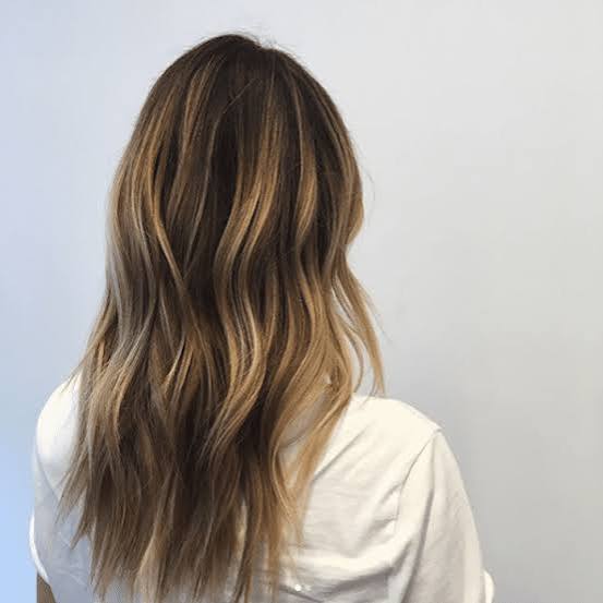 Mid-Back Dark Brown With Sun-Kissed Blonde, Office-Safe Version — Simple Highlights on Dark Hair