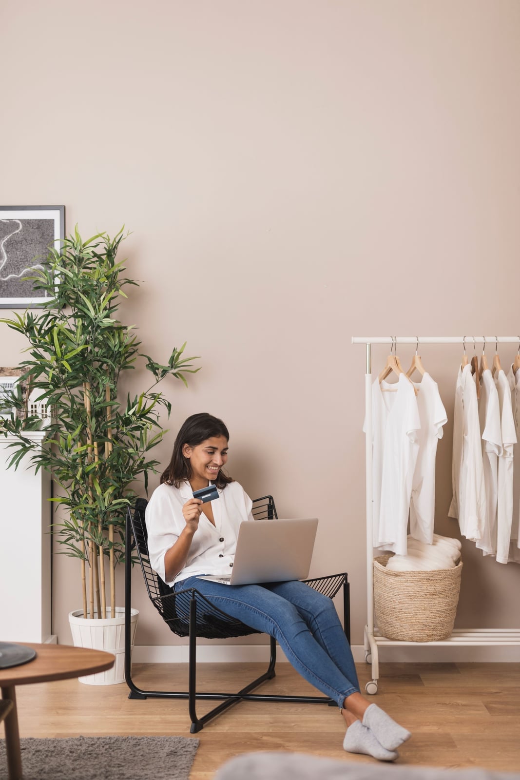 Relaxed White Button-Down and Blue Jeans for Home Relaxed White Button-Down and Blue Jeans for Home — Simple House Outfit Ideas