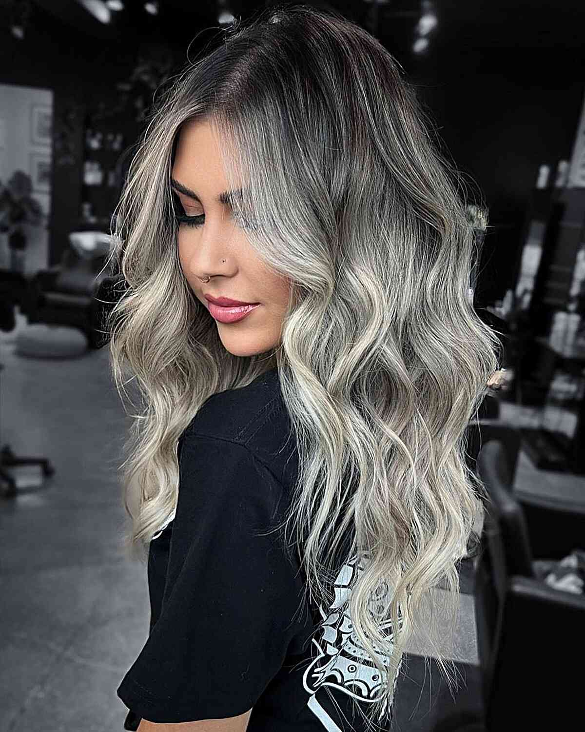 Ash Blonde With Dark Roots Ash Blonde With Dark Roots — Simple Icy Blonde