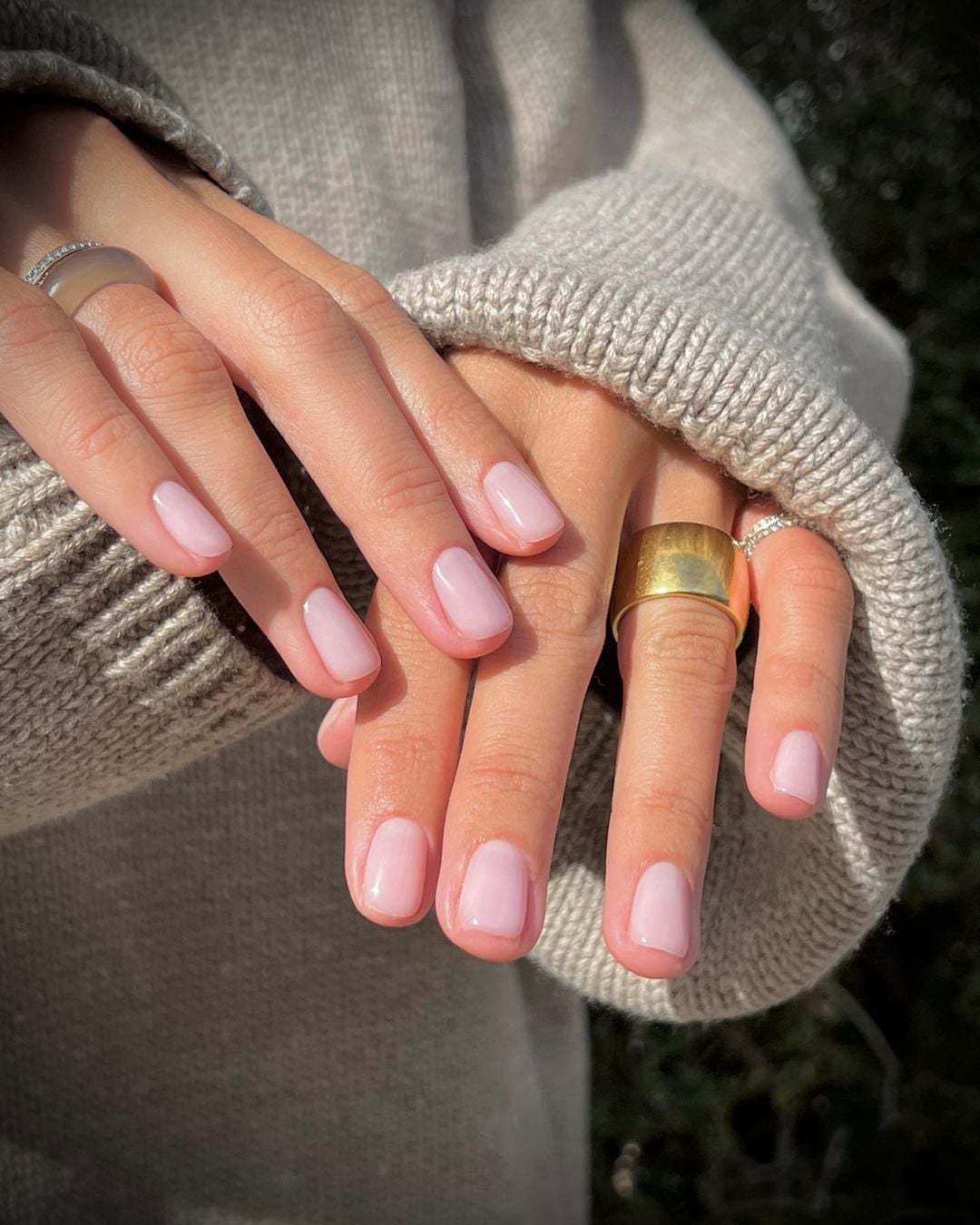 Short Soft Square Sheer Milky Pink Nails Short Soft Square Sheer Milky Pink Nails — Simple Japan Nails