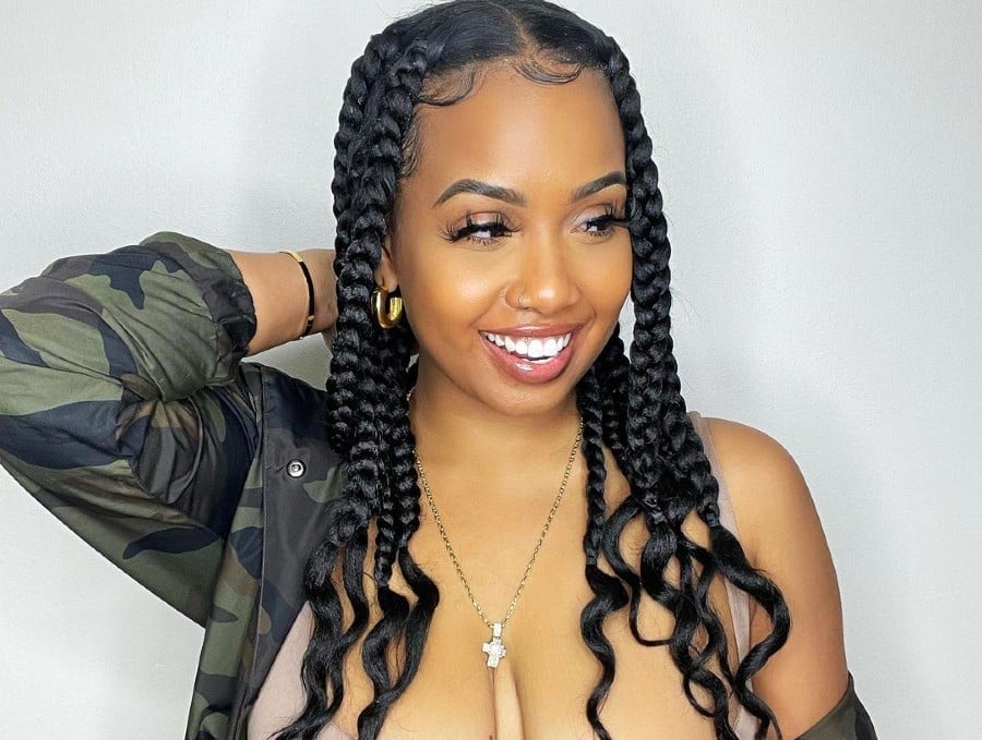 Thick Jumbo Braids With Face-Framing Baby Hairs — Simple Jumbo Braids