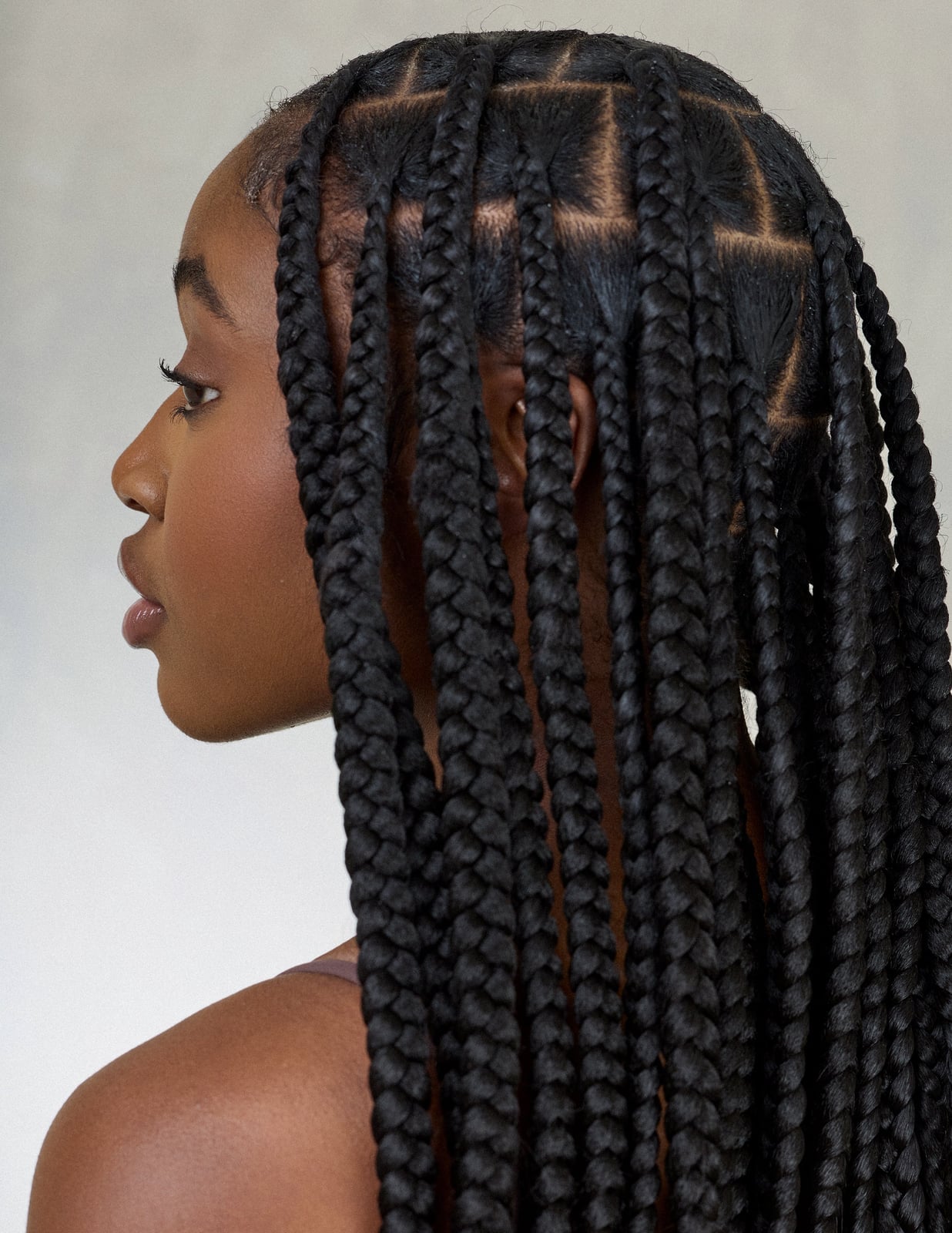 Mid-Back Length Large Knotless Braids Mid-Back Length Large Knotless Braids — Simple Large Knotless Braids