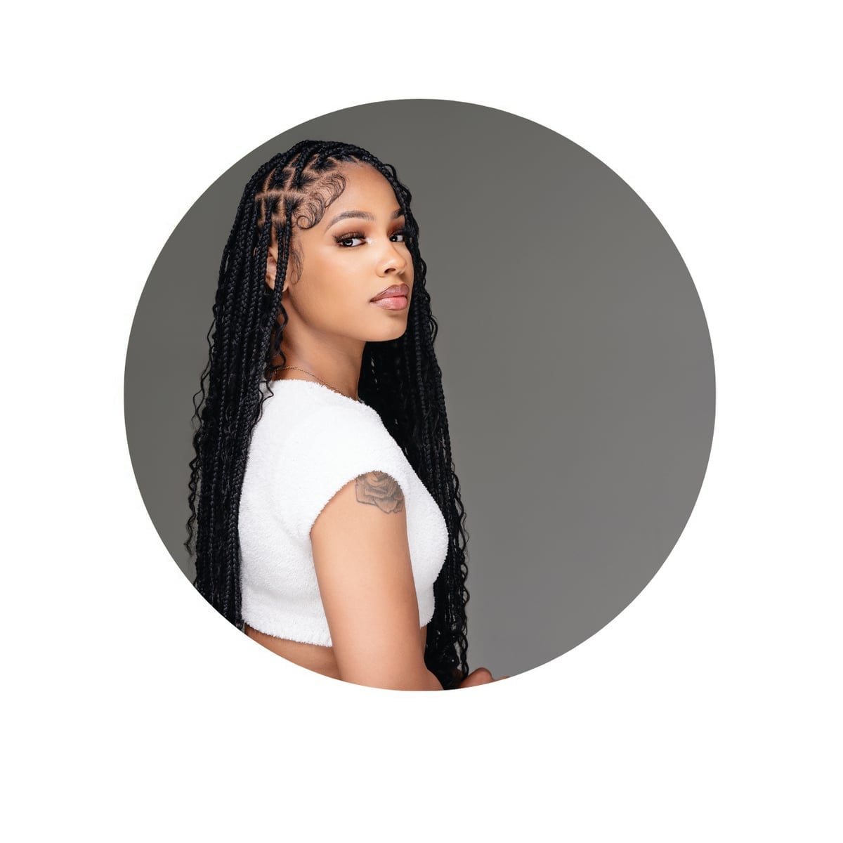 Mid-Back Large Knotless Braids With Intricate Parting Mid-Back Large Knotless Braids With Intricate Parting — Simple Large Knotless Braids