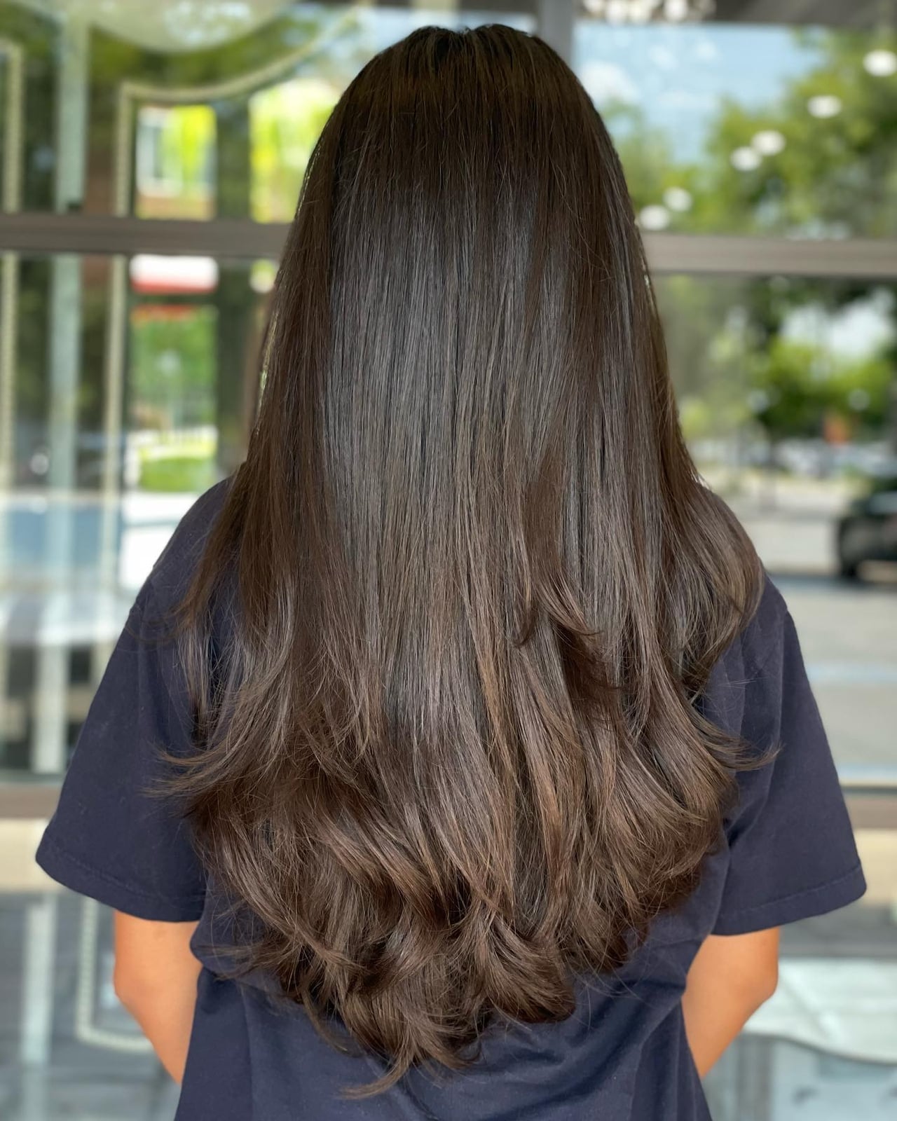 Dark Brown With Subtle Tones And Voluminous Layers — Simple Layered Haircuts for Long Hair