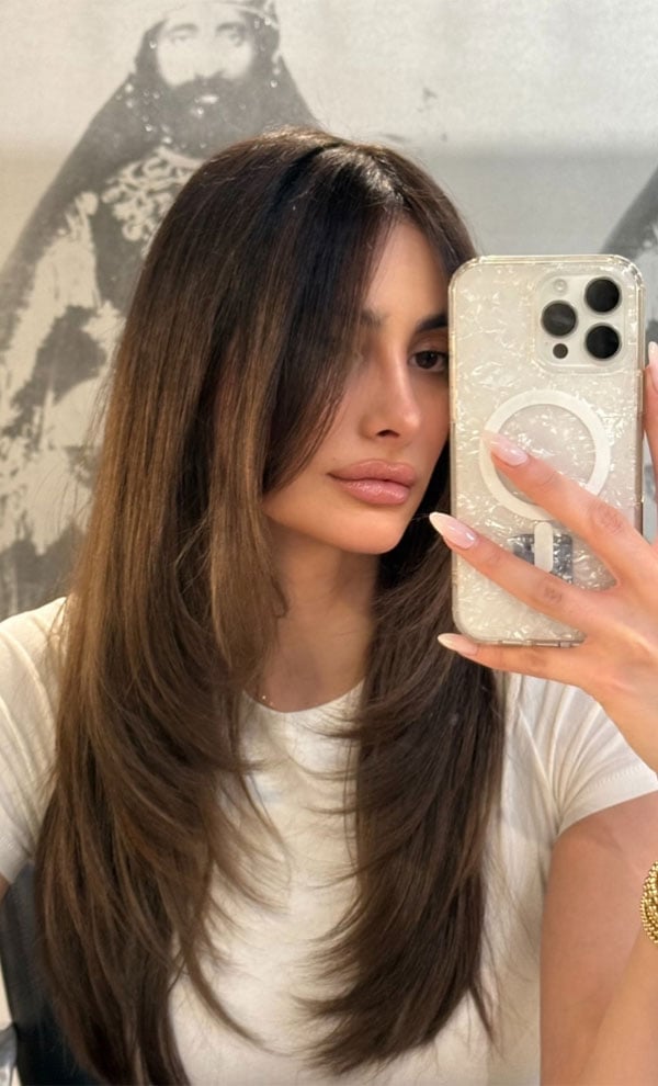 Dark Brown With Face-Framing Layers And Air-Dried, Straight — Simple Layered Haircuts for Long Hair