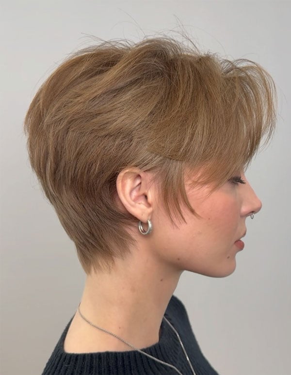 Short Pixie Cut With Curtain Bangs Short Pixie Cut With Curtain Bangs — Simple Layers Hairstyles