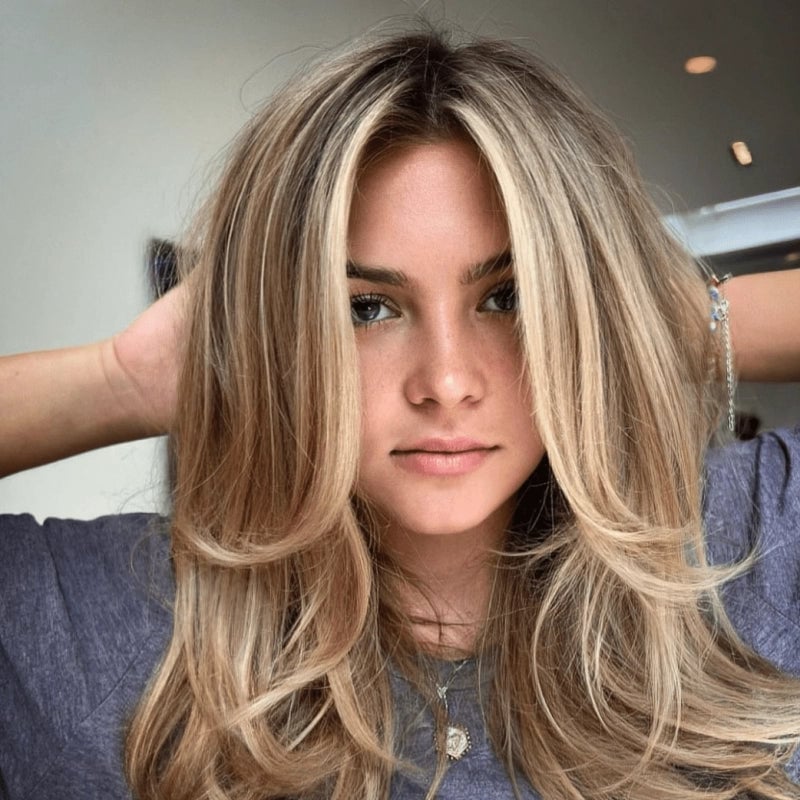 Long Light Brown Layers With Highlights Long Light Brown Layers With Highlights — Simple Layers Hairstyles