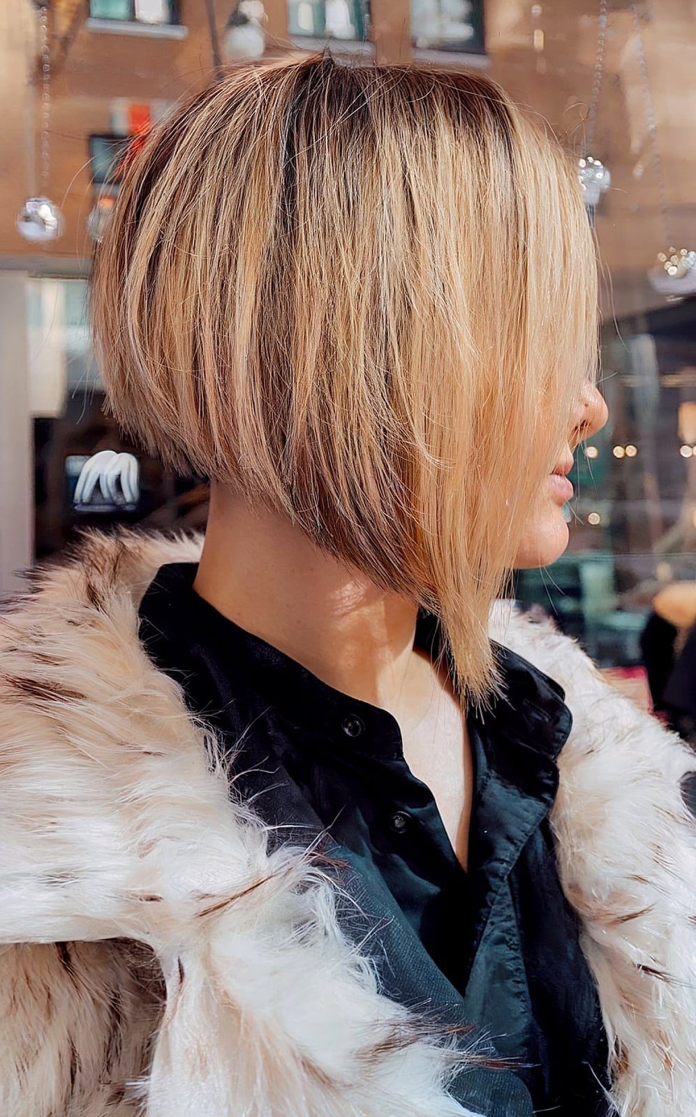 Angled Bob Chin Length Straight — Simple Lengths Bob