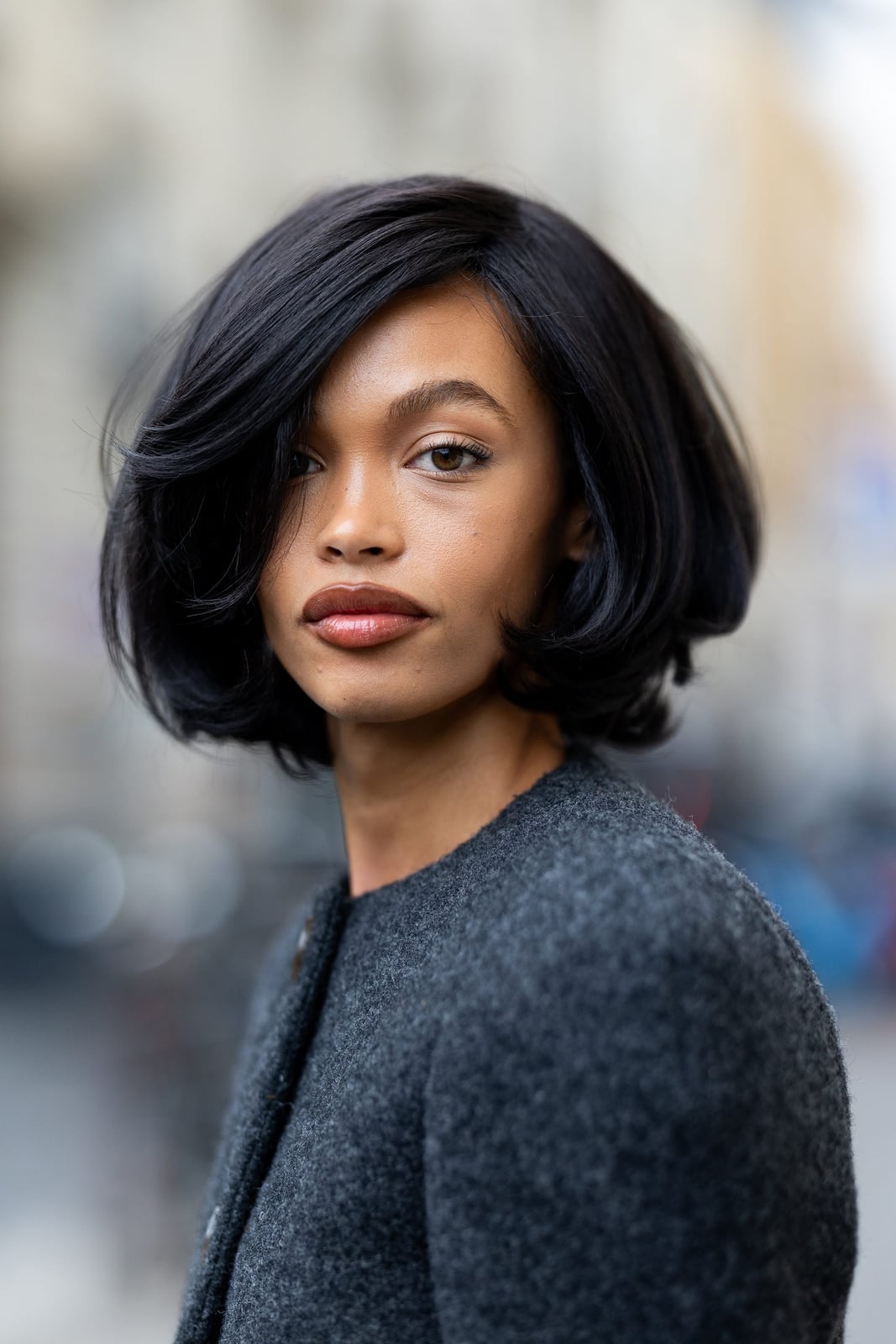Chin Length Bob With Side Swept Fringe — Simple Lengths Bob