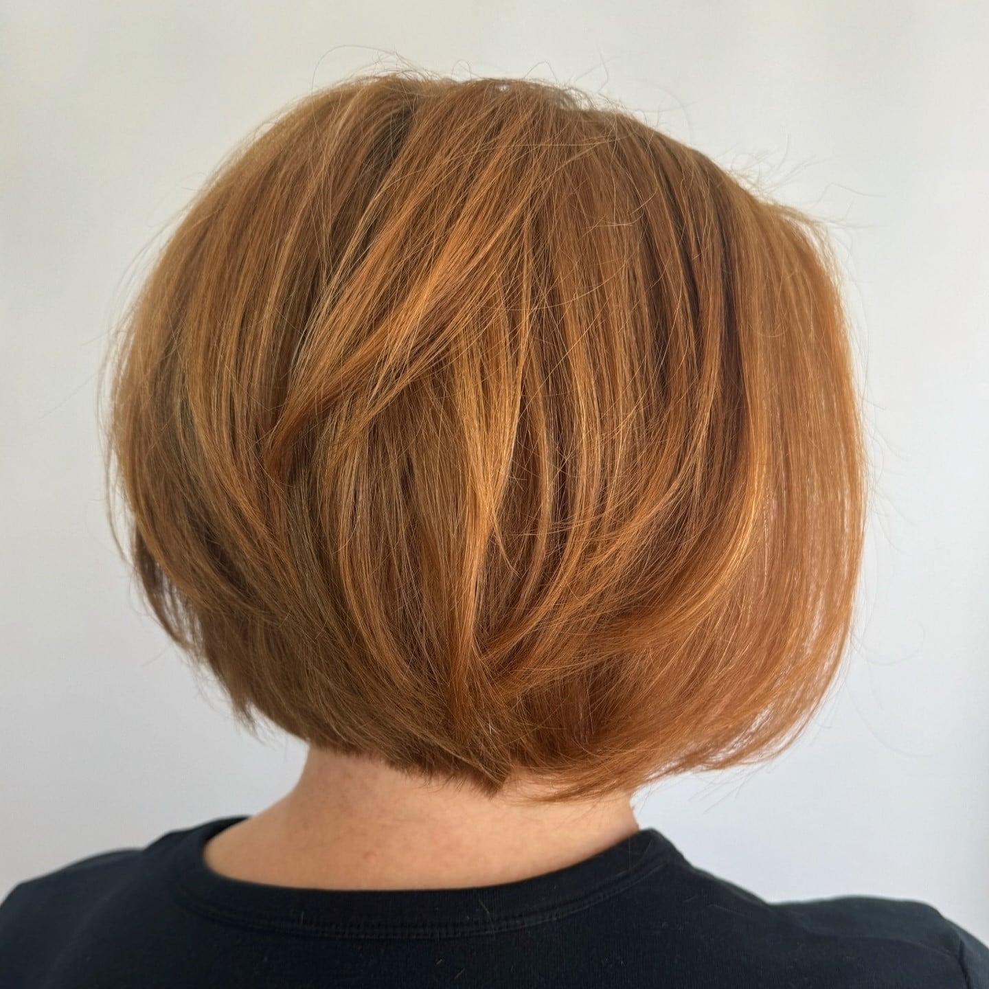 Layered Collarbone Bob Red Shade — Simple Lengths Bob