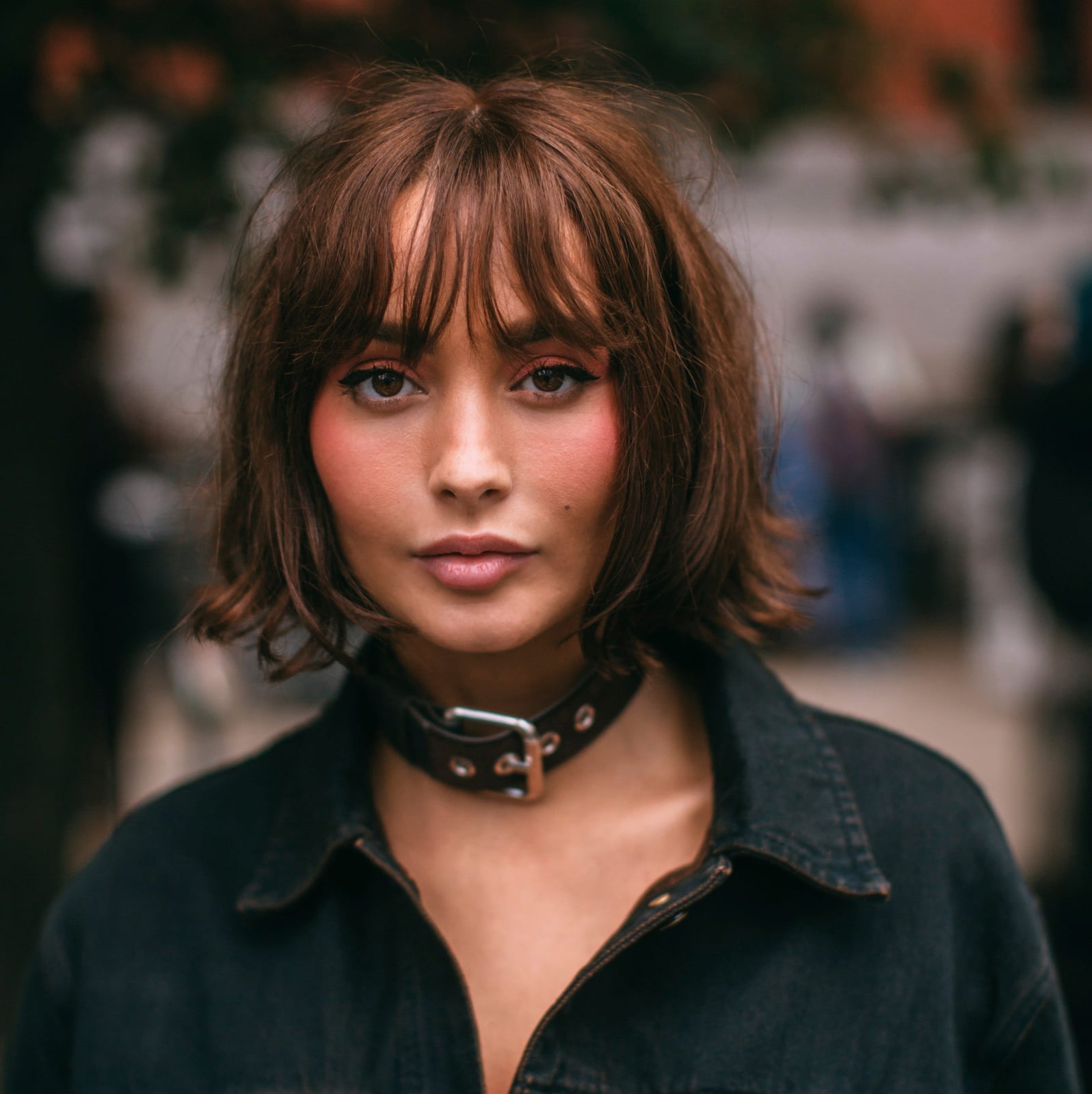 Air Dried Bob With Curtain Bangs — Simple Lengths Bob