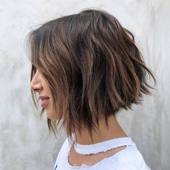 Choppy Bob With Balayage Highlights — Simple Lengths Bob