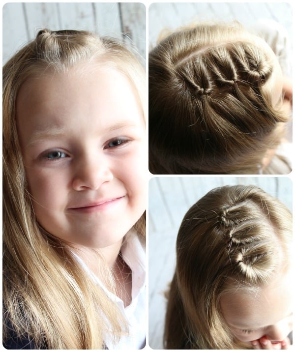Collarbone Blonde Wavy Small Braids With Side Bangs Collarbone Blonde Wavy Small Braids With Side Bangs — Simple Little Girl Braids