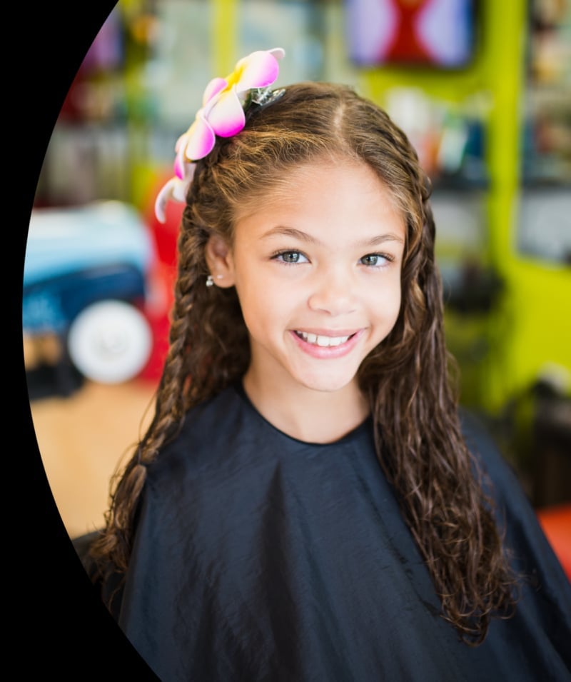 Mid-Back Braided Pigtails With Flower Accessory — Simple Little Girl Hairstyles