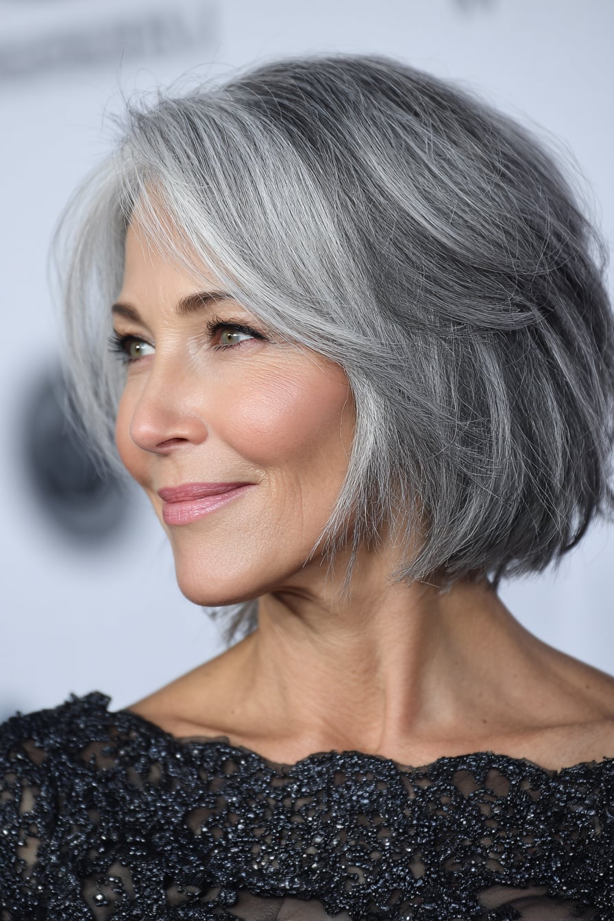 Ash Blonde Lob With Face-Framing Layers and Slightly Textured Finish Ash Blonde Lob With Face-Framing Layers and Slightly Textured Finish — Simple Lob Hair