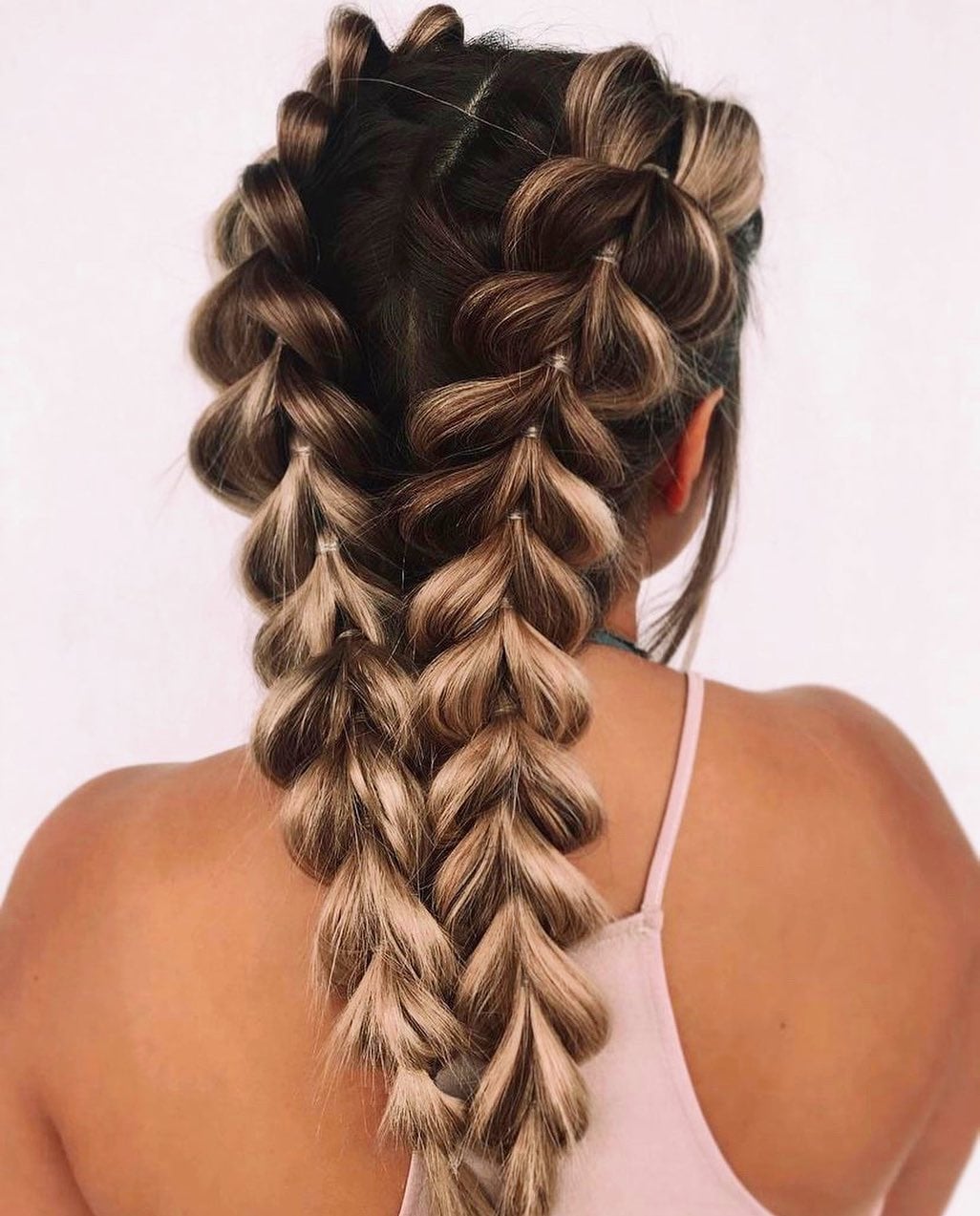 Two Thick Pancaked Fishtail Braids — Simple Messy Braids