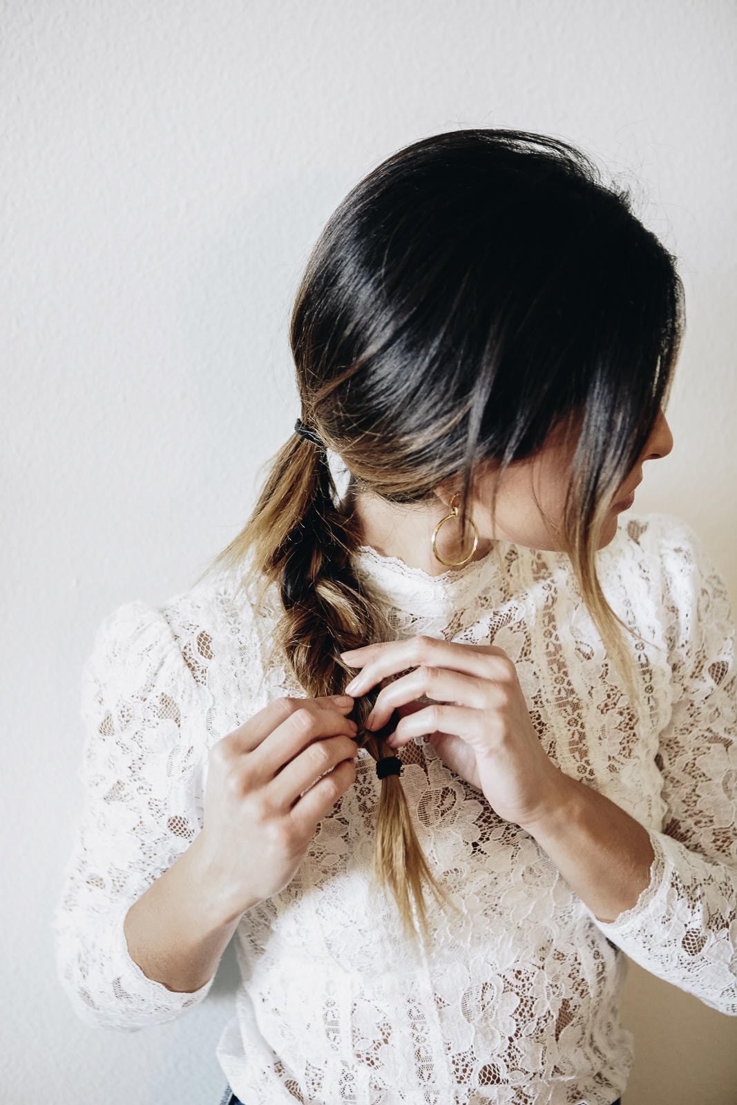 Messy Braid Dark Brown Wavy Hair, Mid-Back — Simple Messy Braids