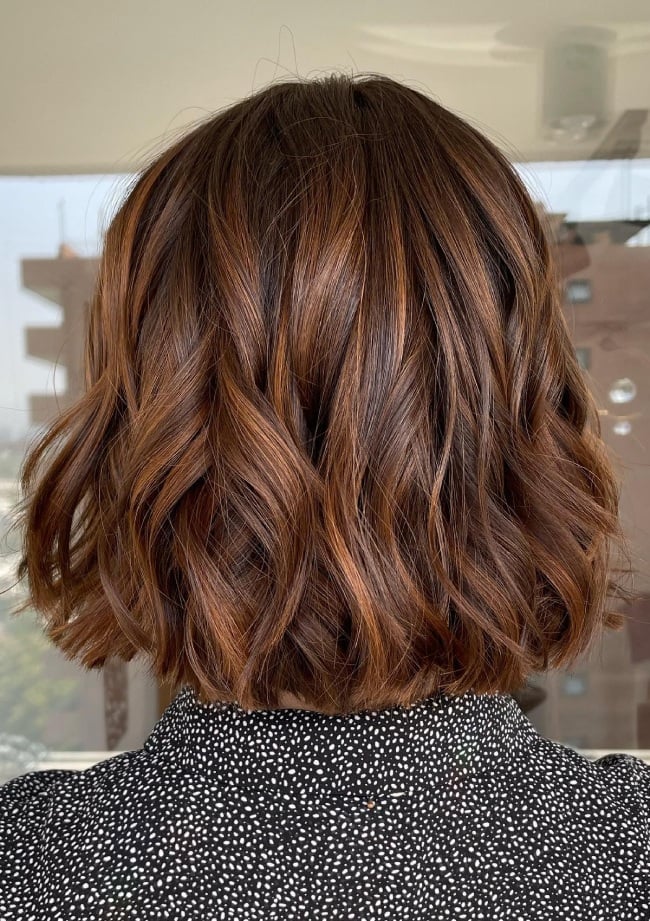 Shoulder Bob With Highlighted Mocha — Simple Mocha Brown Hair
