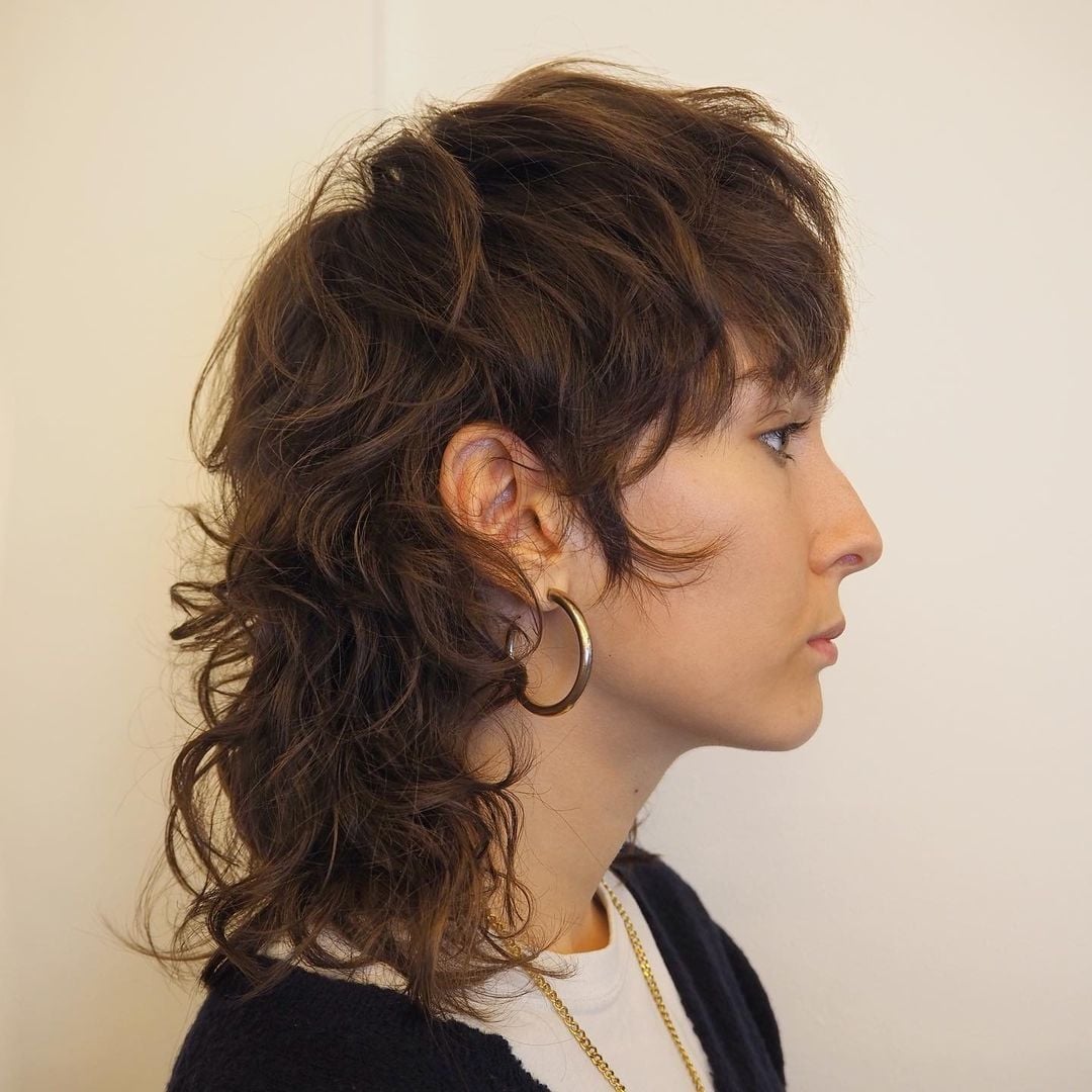 Long Collarbone Mullet With Curtain Bangs — Simple Mullet Hairstyles