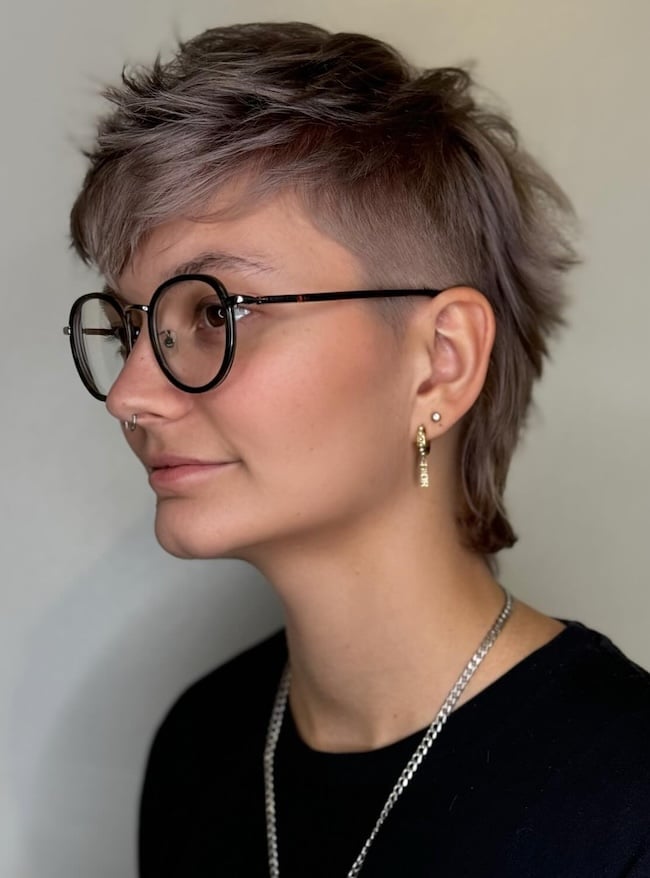 Ash Blonde Shag Mullet With Undercut Sides — Simple Mullet Hairstyles