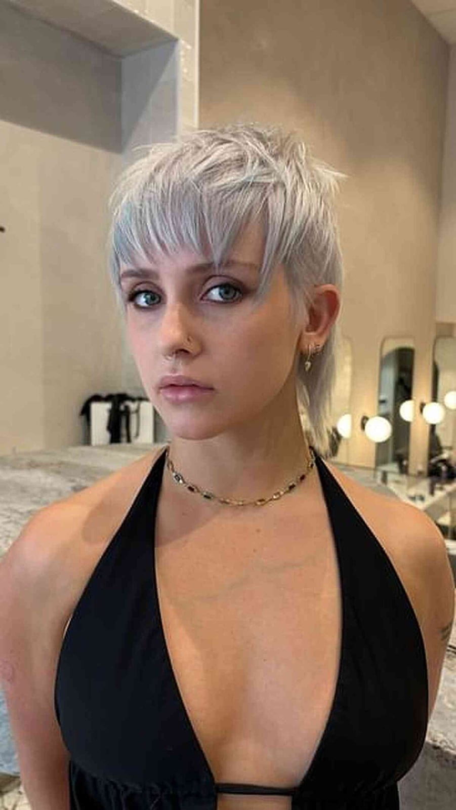 Ash Blonde Pixie Mullet With Wispy Bangs — Simple Mullet Hairstyles
