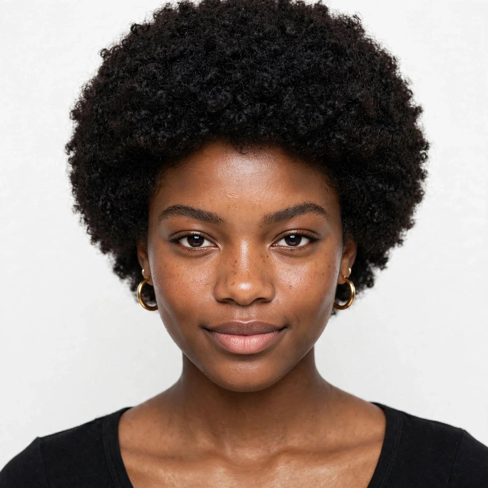 Ear Length Black Curly Afro Ear Length Black Curly Afro — Simple Natural Hair Hairstyles