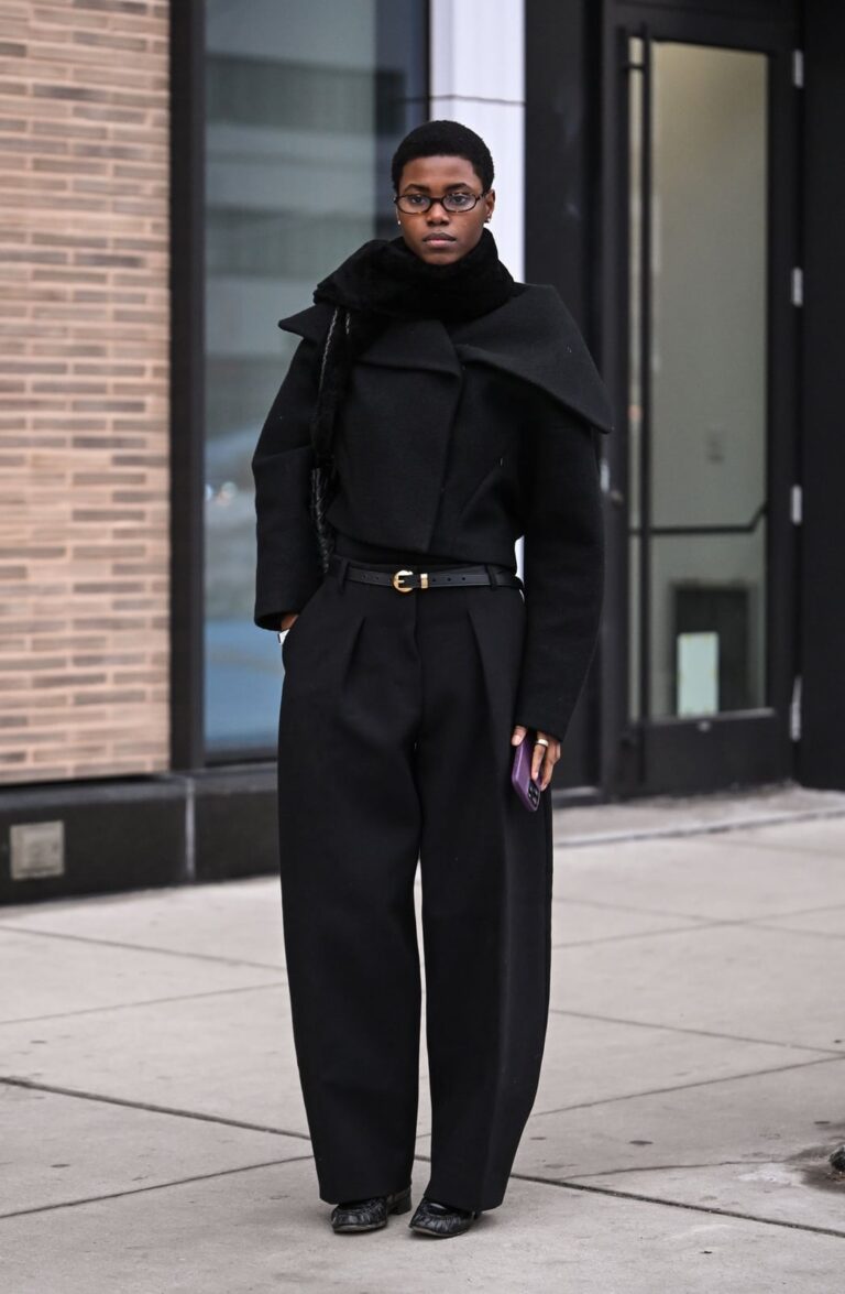 20 Simple Negros Outfits 2027 with Leather Jackets and Wide-Leg Trousers