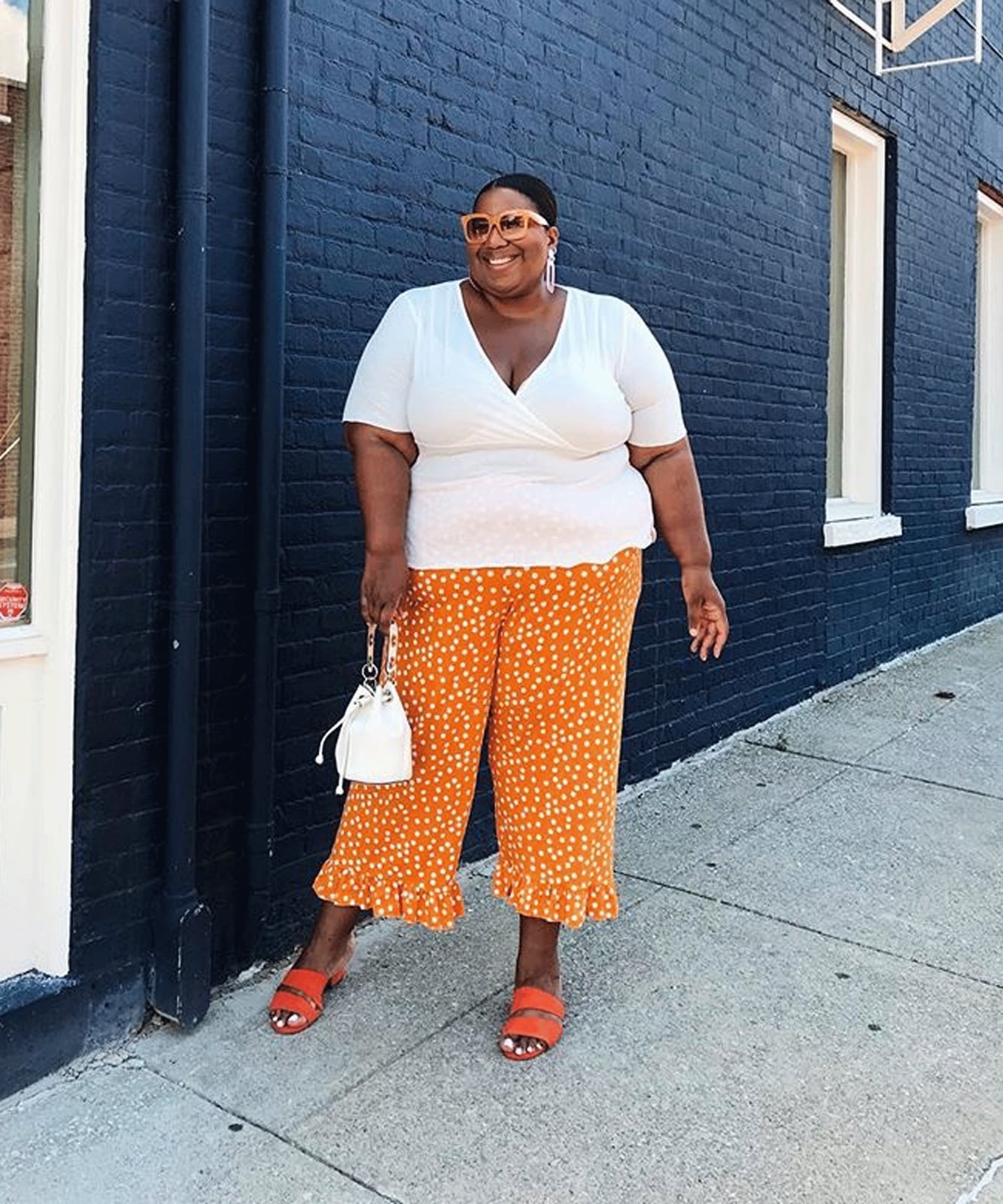 Wrap Top With Polka Dot Wide-Leg Pants Wrap Top With Polka Dot Wide-Leg Pants — Simple Outfits for Curvy