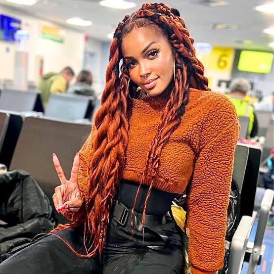 Mid-Back Copper Orange Passion Twists — Simple Passion Twists Hairstyles