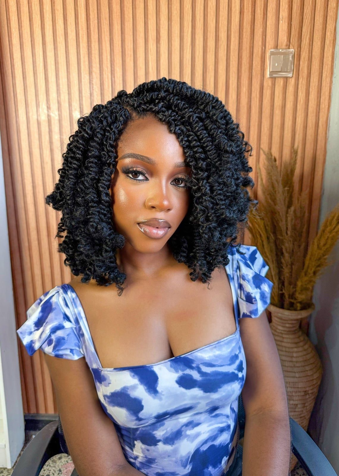 Shoulder Length Curly Black Passion Twists — Simple Passion Twists Hairstyles