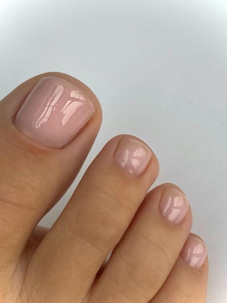 24 Simple Pedicure Nails 2027 with Milky Neutrals
