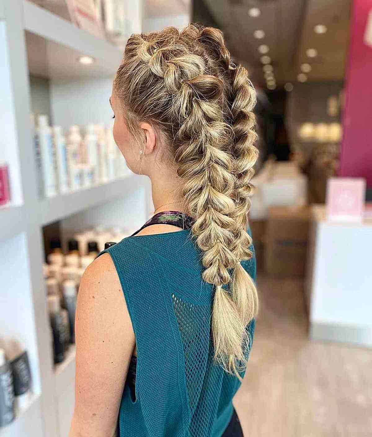 Honey Blonde Textured Fishtail Braids Honey Blonde Textured Fishtail Braids — Simple Pigtails Braids