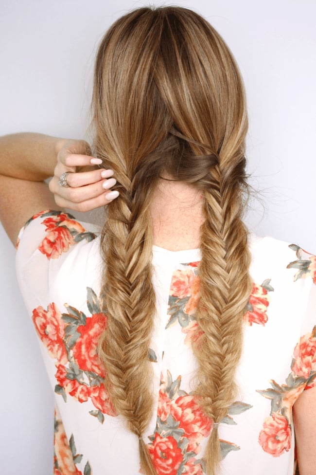 Relaxed Blonde Fishtail Pigtail Braids Relaxed Blonde Fishtail Pigtail Braids — Simple Pigtails Braids