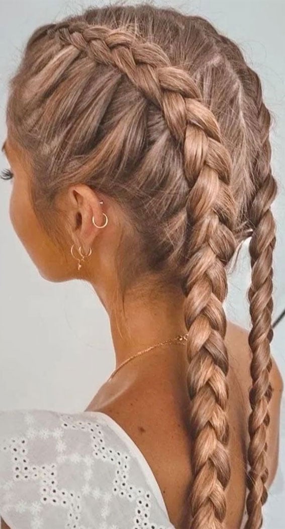 Face-Framing Blonde Fishtail Braids Face-Framing Blonde Fishtail Braids — Simple Pigtails Braids