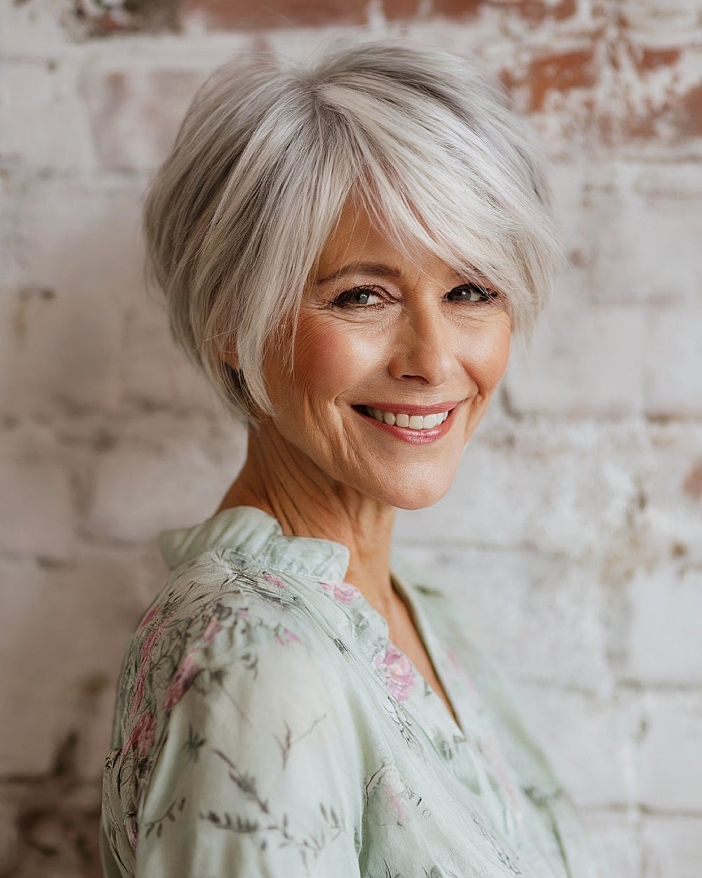 Elegant Grey Pixie Bob With Soft Layers — Simple Pixie Bob
