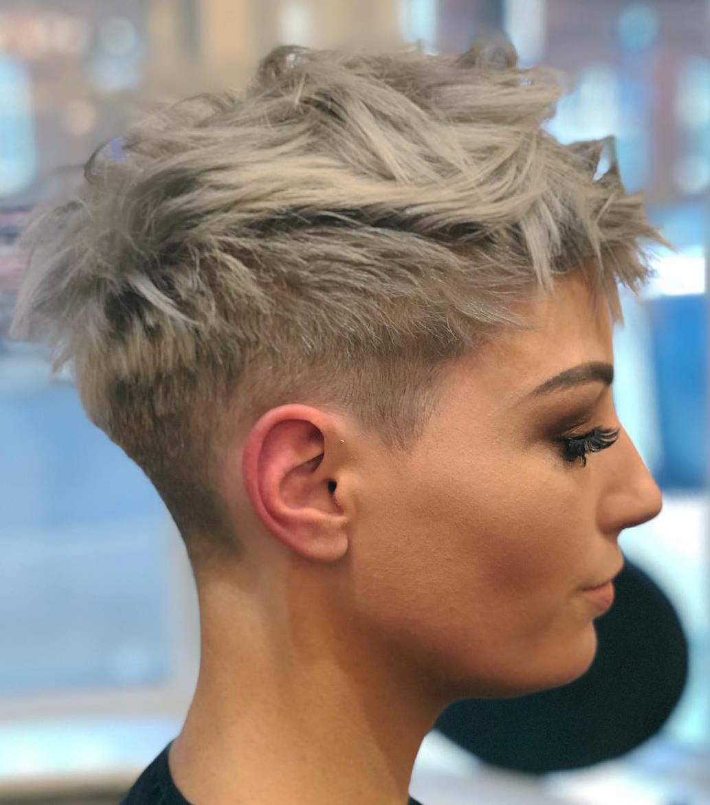 Piecey Dark Brown Pixie With Short Fringe, Ear, Close-Up Take — Simple Pixie Hairstyles